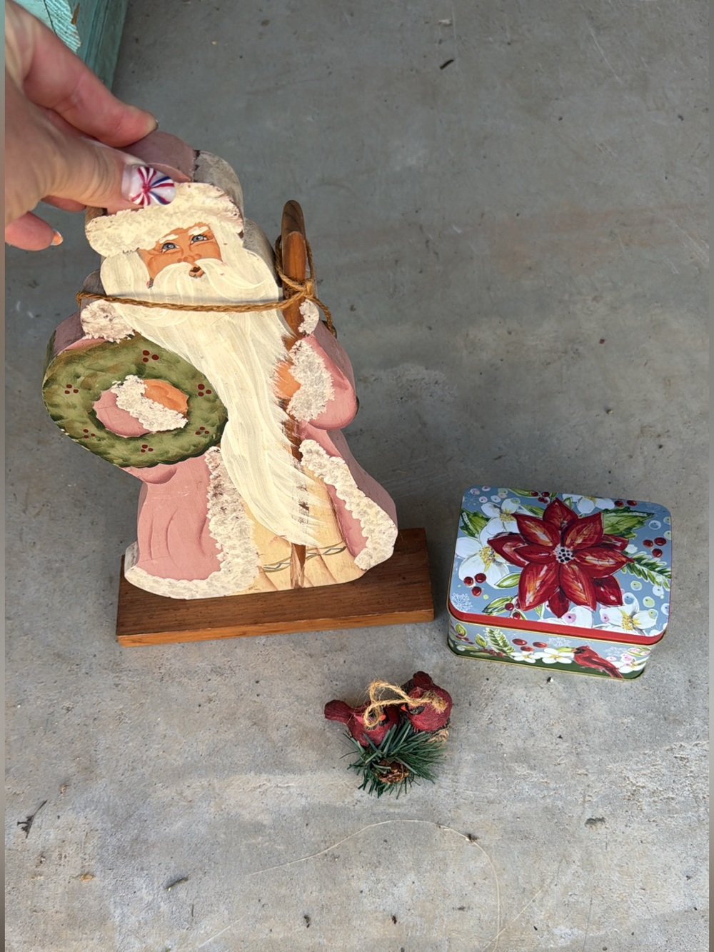 Wooden Santa Cardinal Bundle
